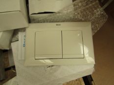 Roca L1 white flush plate, new and boxed.