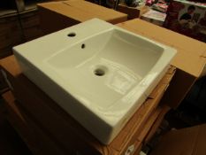 Nabis Sweet 450mm 1 tap hole counter top basin, new and boxed