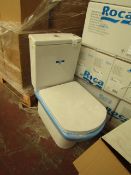 Roca Aire smart toilet pan with cistern and seat, new and boxed.