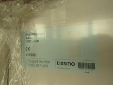 Tissino white towel radiator 1652 x 500, new and boxed.