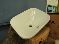 Althea Ceramic 45cm built in basin, new and boxed