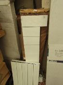 Carisa Elvino white radiator 1245x300, untested and damaged at one end.