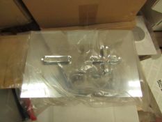 Roca PL6 dual chrome flush plate, new and boxed.