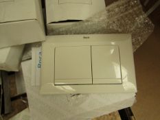 Roca L1 white flush plate, new and boxed.