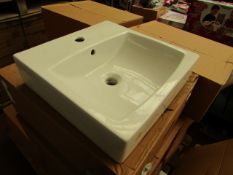 Nabis Sweet 450mm 1 tap hole counter top basin, new and boxed