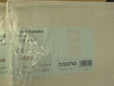 Tissino white towel radiator 1652 x 400, new and boxed.