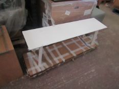 | 1X | HAY WHITE FRAME BENCH | LOOKS UNUSED (NO GUARANTEE), BOXED | RRP - |