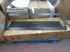 | 1X | NOTO 120CM BLACK METAL AIR SHELF | LOOKS UNUSED AND BOXED | RRP £335 | SEE LINK https://www.