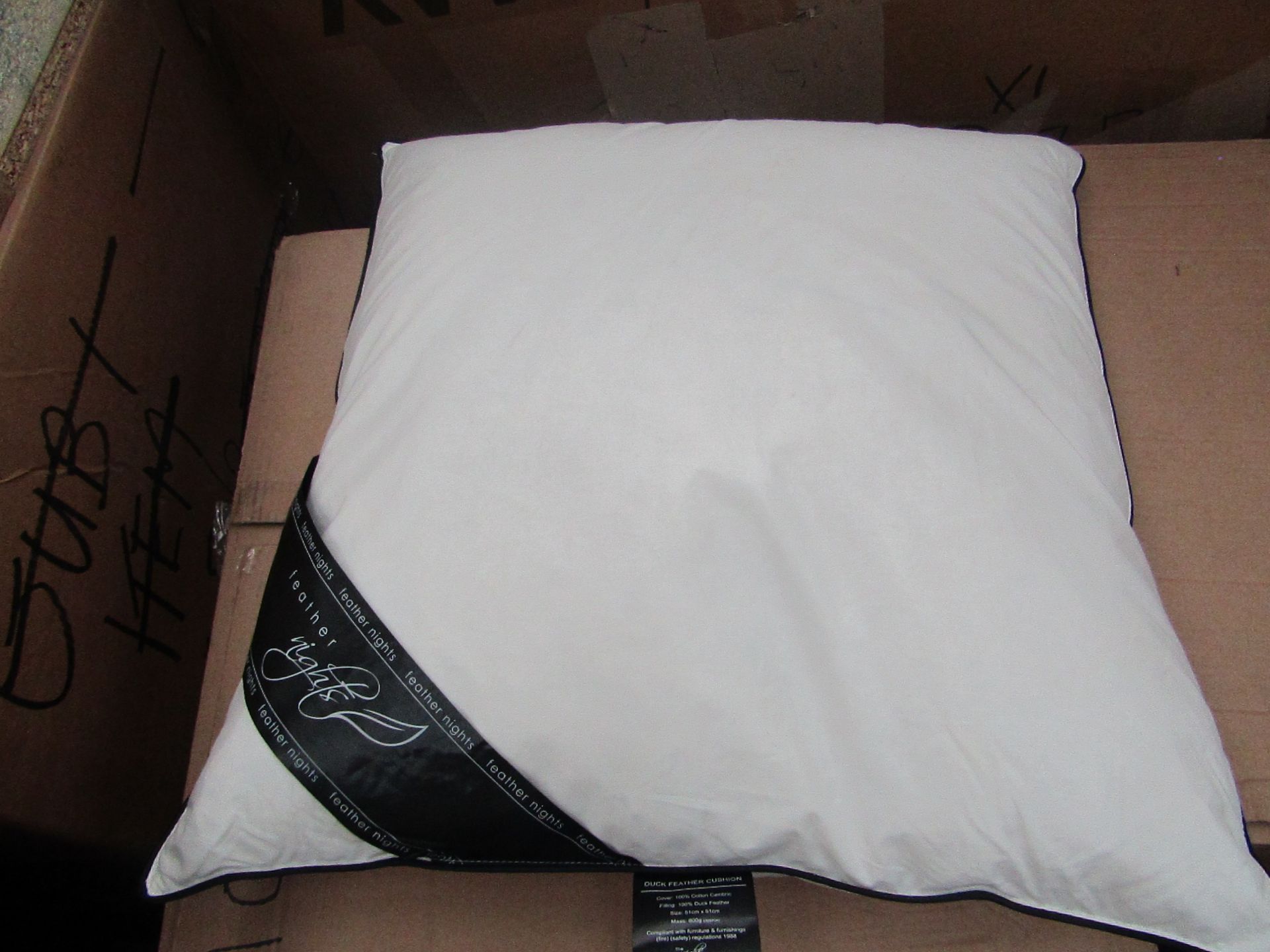 | 1X | FEATHER NIGHTS 50X50CM DUCK FEATHER CUSHION INNER | NEW |