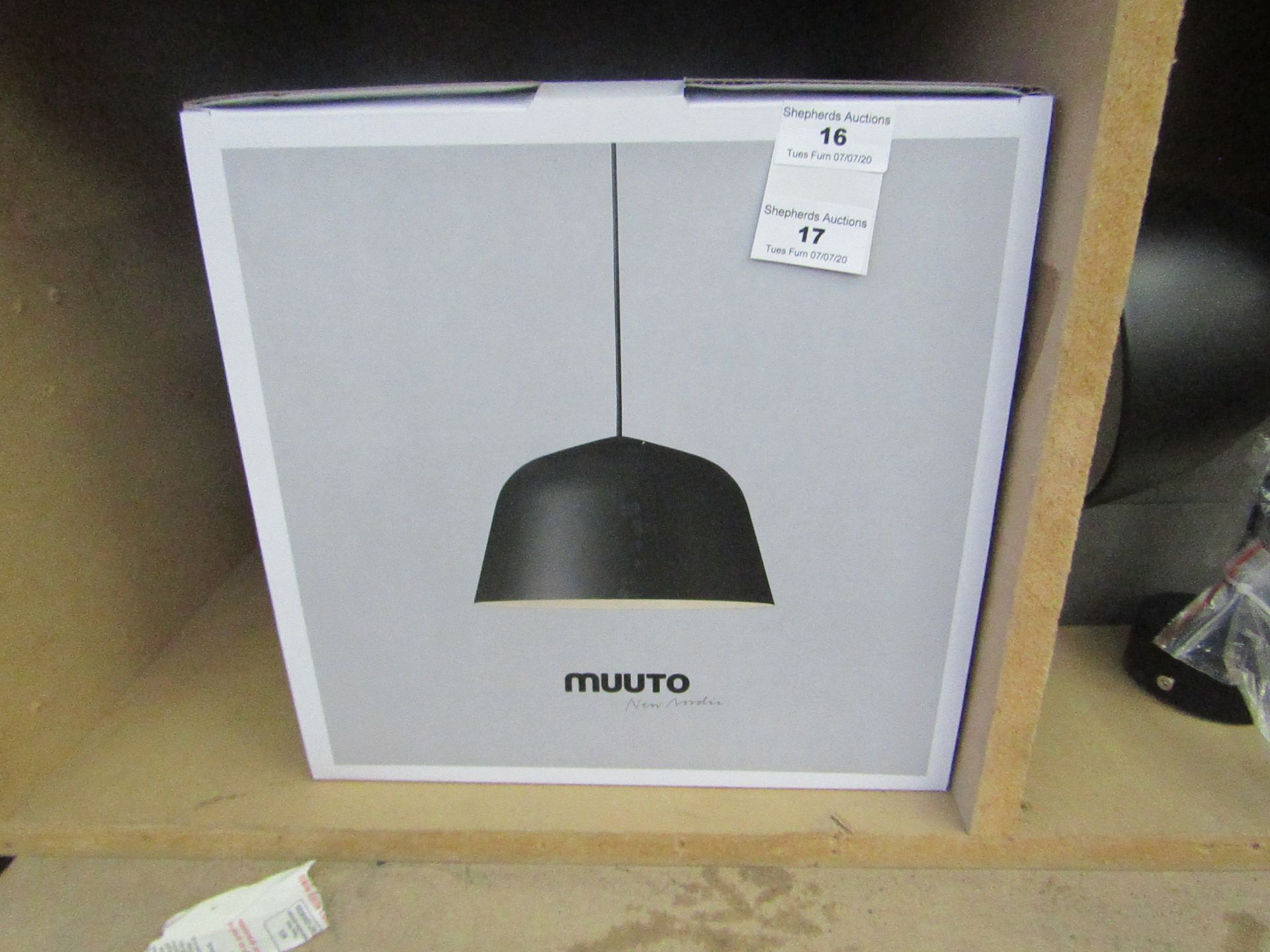 | 1X | MUUTO AMBIT PENDANT LAMP | UNTESTED BUT LOOKS UNUSED (NO GUARANTEE), BOXED | RRP £125.00 |