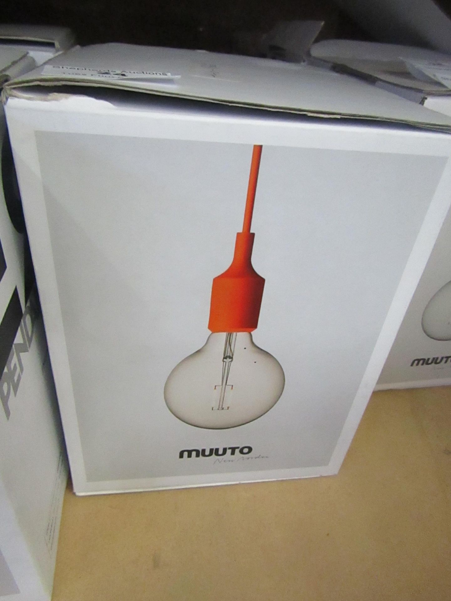 | 1X | MUUTO E27 PENDANT LAMP | UNTESTED BUT LOOKS UNUSED (NO GUARANTEE), BOXED | RRP £65.00 |