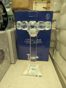 1 x Royal Crest Crystal Candle Holder  9" in height new & packaged see image