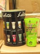 6x lolita Girls night in hand painted party shot glass, new in POS sleeve.