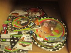 Approx 10x various party accessory sets, new and packaged.