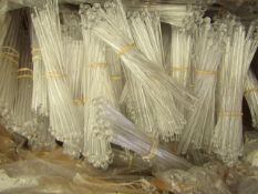 approx 100 packs of 20 per pack Clear Plastic Drinks Stirrers new