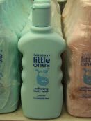 6 x Sainburys 250ml Little Ones Softening Body Wash new