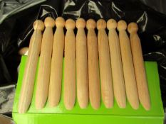 2 x bags of 10 sets per bags of 10 Wooden Washing Pegs new