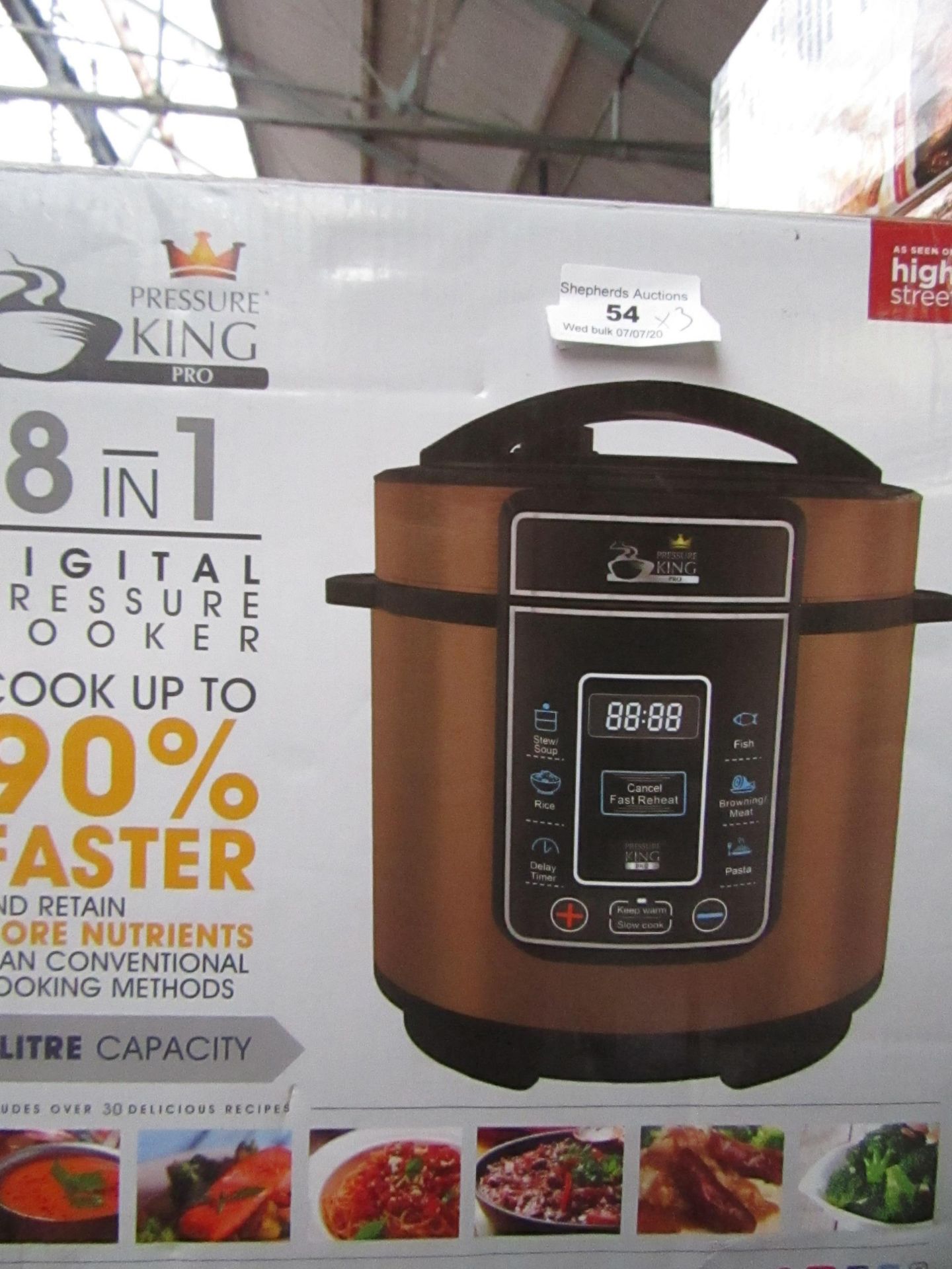 | 3X | PRESSURE KING PRO 8 IN 1 DIGITAL PRESSURE AND MULTI COOKER | UNCHECKED AND BOXED | NO