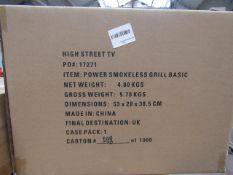 | X5 | POWER SMOKELESS GRILL | UNCHECKED AND BOXED | NO ONLINE RE-SALE | SKU- | RRP £79.99 | TOTAL