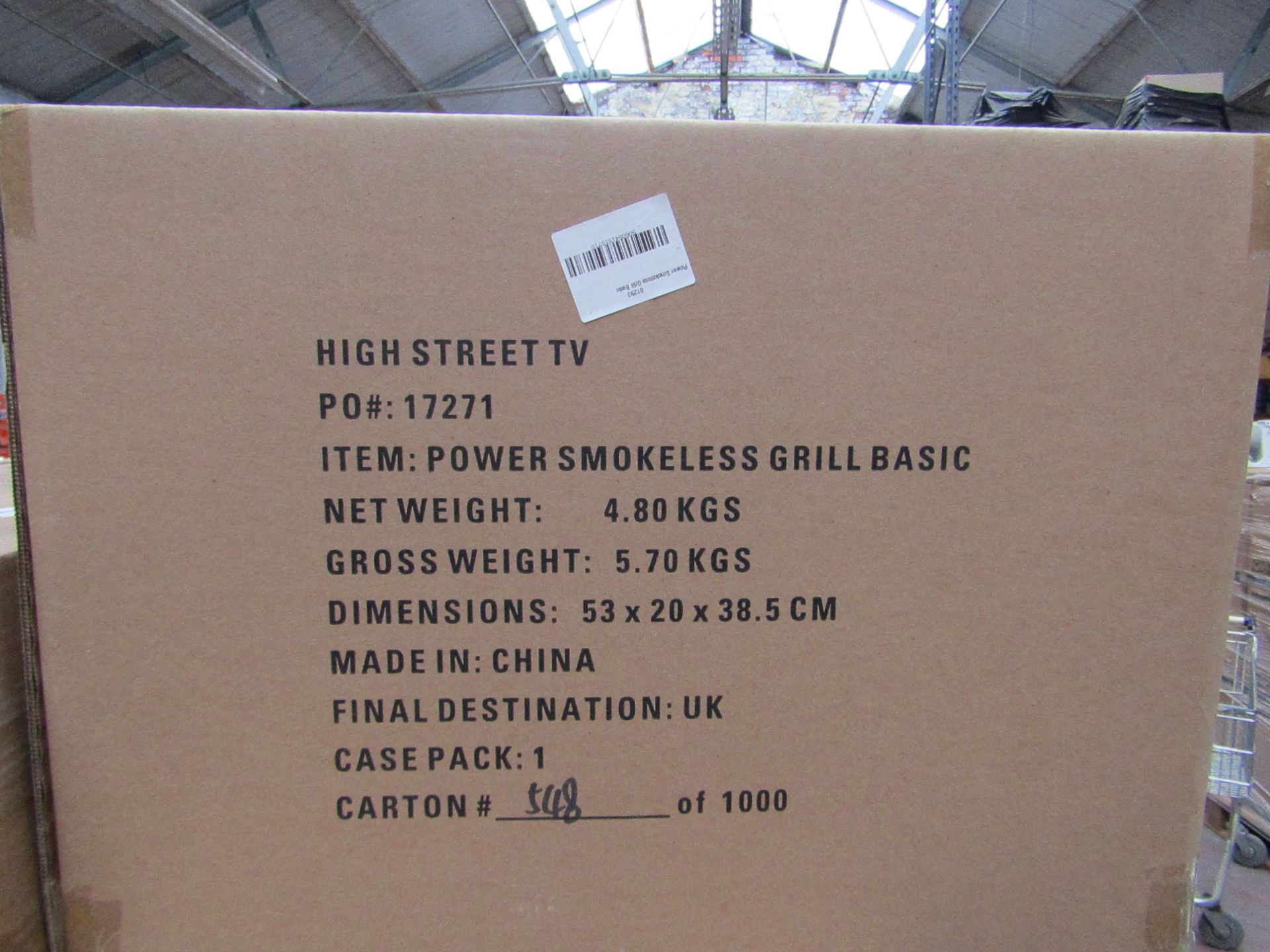 | X10 | POWER SMOKELESS GRILL | UNCHECKED AND BOXED | NO ONLINE RE-SALE | SKU- | RRP £79.99 |