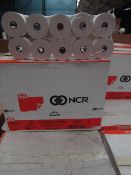 120 x NCR Cash Register Roll 37.5mm x 70mm Paper Rolls RY9097 new & boxed