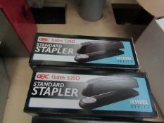 4 x GBC Bates 520D Standard Staplers. New & Boxed