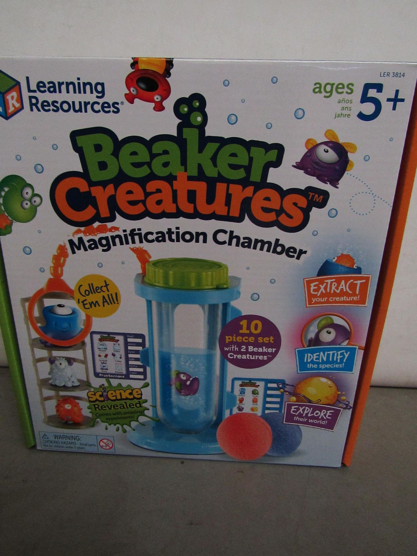 1 x Learning Resources Beaker Creatures Magnification Chamber. 10pcs with 2 Beaker Creations.