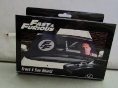 4x Fast and Furious frost and sun shield, new and boxed.