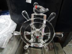 1 x Crystal Ships Wheel  approx 6" in length new & packaged
