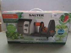 Salter electric spiralizer, unchecked and boxed.