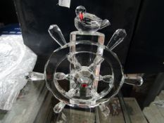 1 x Crystal Ships Wheel  approx 6" in length new & packaged