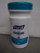2x Tubs of 200x Purell skin cleansing wipes, alcohol free, new.