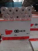 120 x NCR Cash Register Roll 37.5mm x 70mm Paper Rolls RY9097 new & boxed