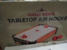 Global Gizmos Table Top Air Hockey packaged
