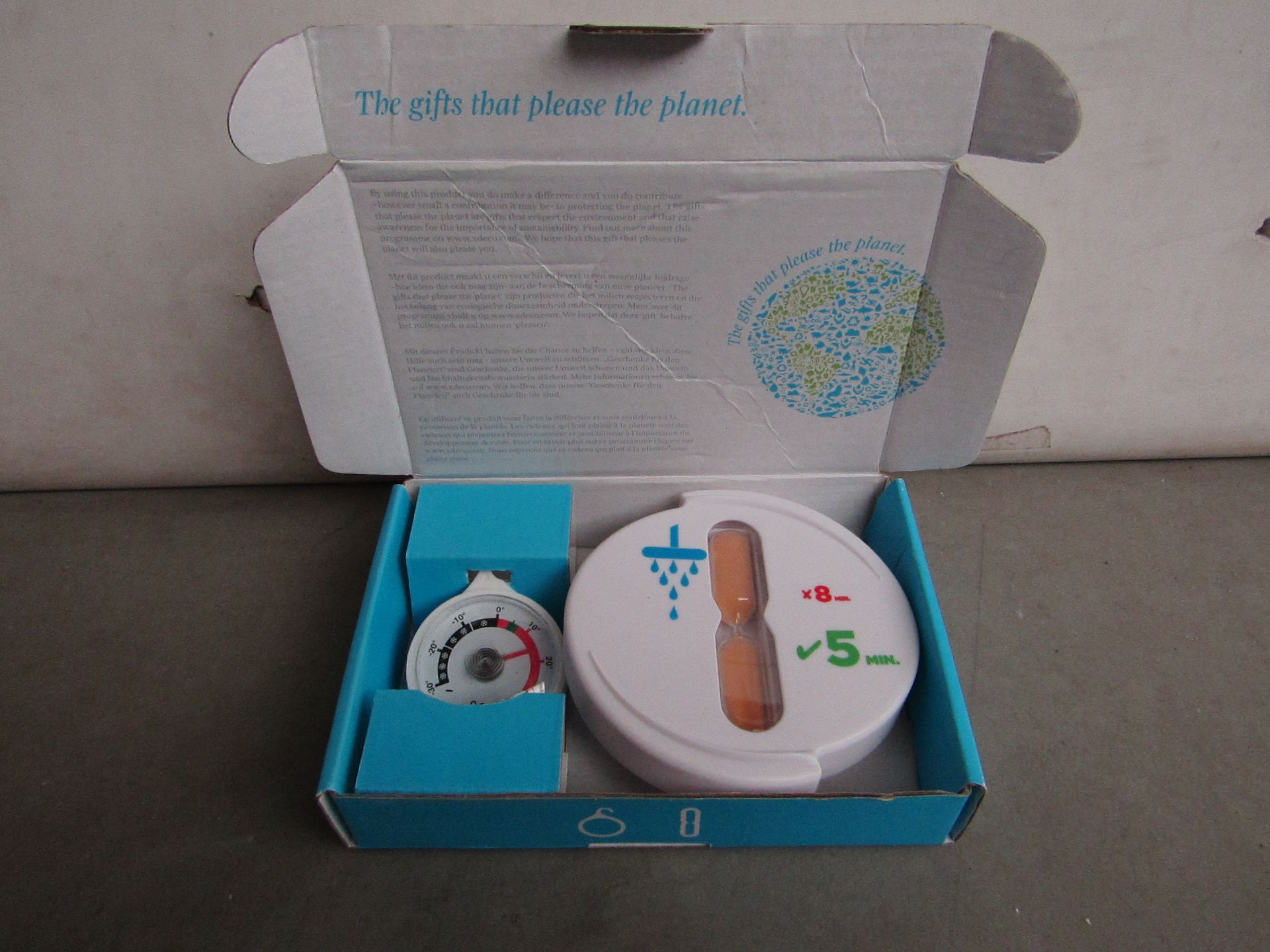 10x Enviromental friendly sand timer and thermometer, new and boxed. - Image 2 of 2