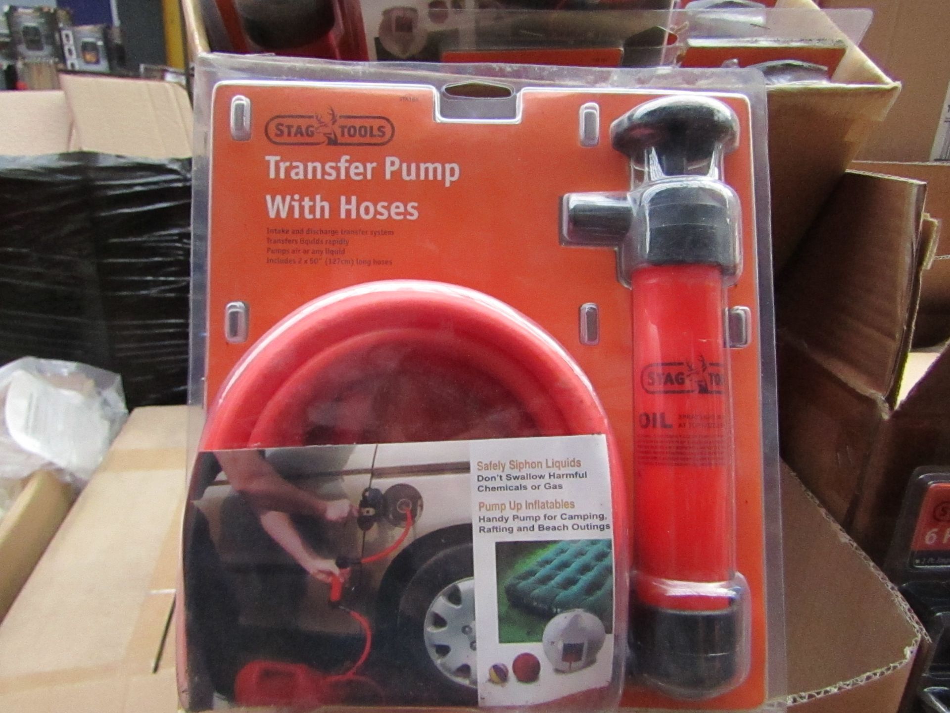 Stag Tools Transfer pump with hoses, unused, the packaging may be dirty