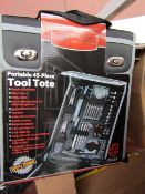 Unistar 45 piece portable tote tool set, new