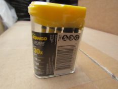 A Tic Tac Box of 10 Kango T20 torq driver bits, new