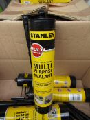 8x 300ml Tubes of Stanley Interior and exterior multi Purpose Translucent Sealant, new