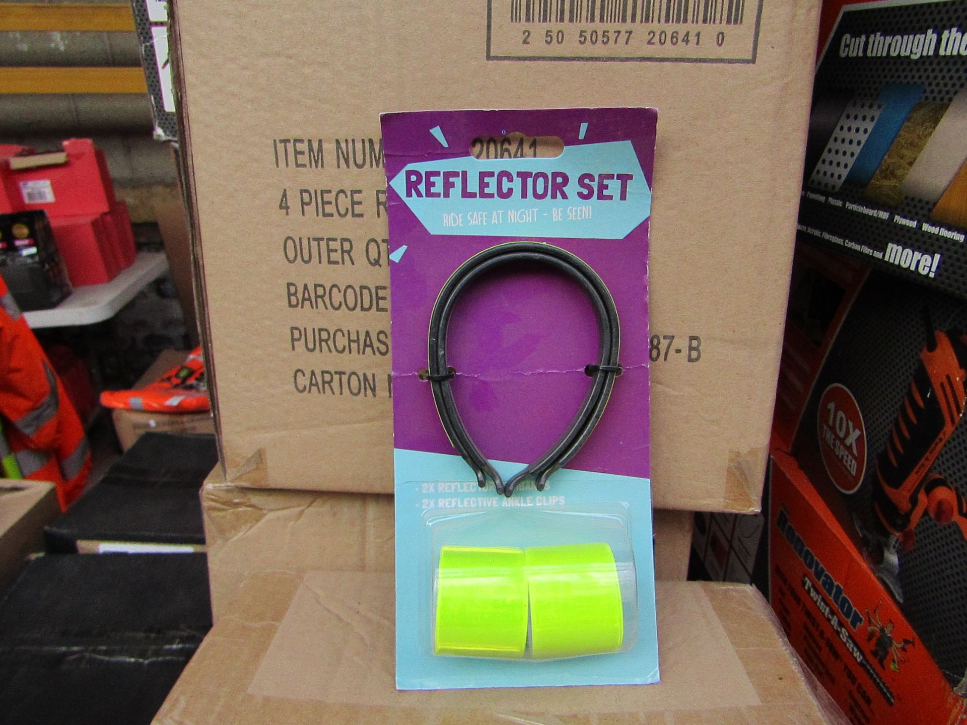 Box of 6x 4piece cycle reflector sets, new