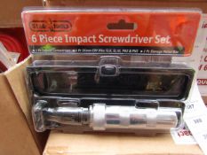 Stag 6 piece impact screwdriver set, new