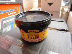 6x 600g tubs of Stanley Multi Purpose ready Mixed Interor and Exterior filler, new