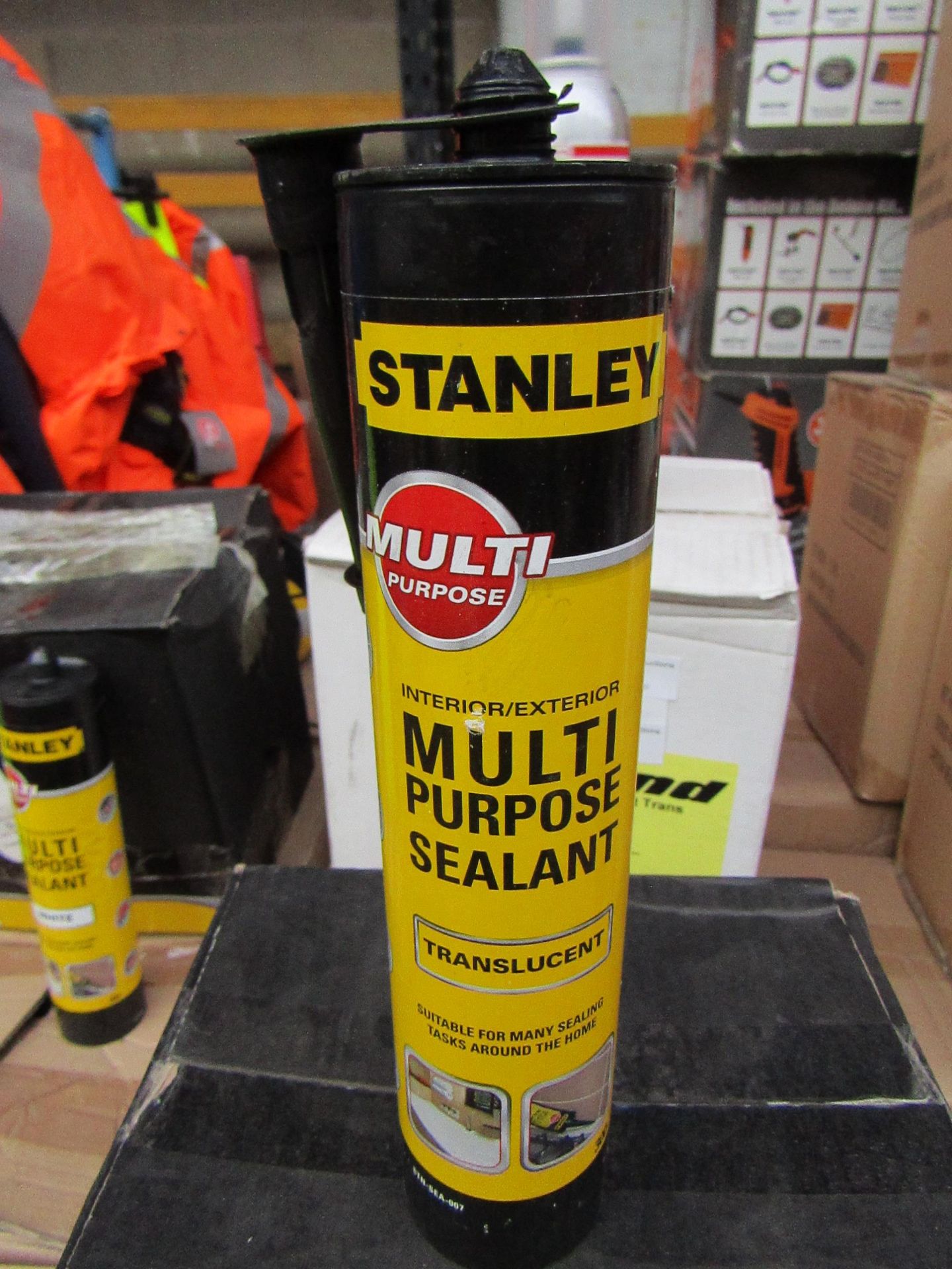 6x 300ml Tubes of Stanley Interior and exterior multi Purpose Translucent Sealant, new