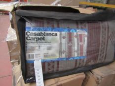 Leisure wise Casablanca awning carpet, new in carry bag, 2.5mtr x 7.5mtrs.