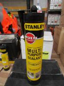 6x 300ml Tubes of Stanley Interior and exterior multi Purpose Translucent Sealant, new