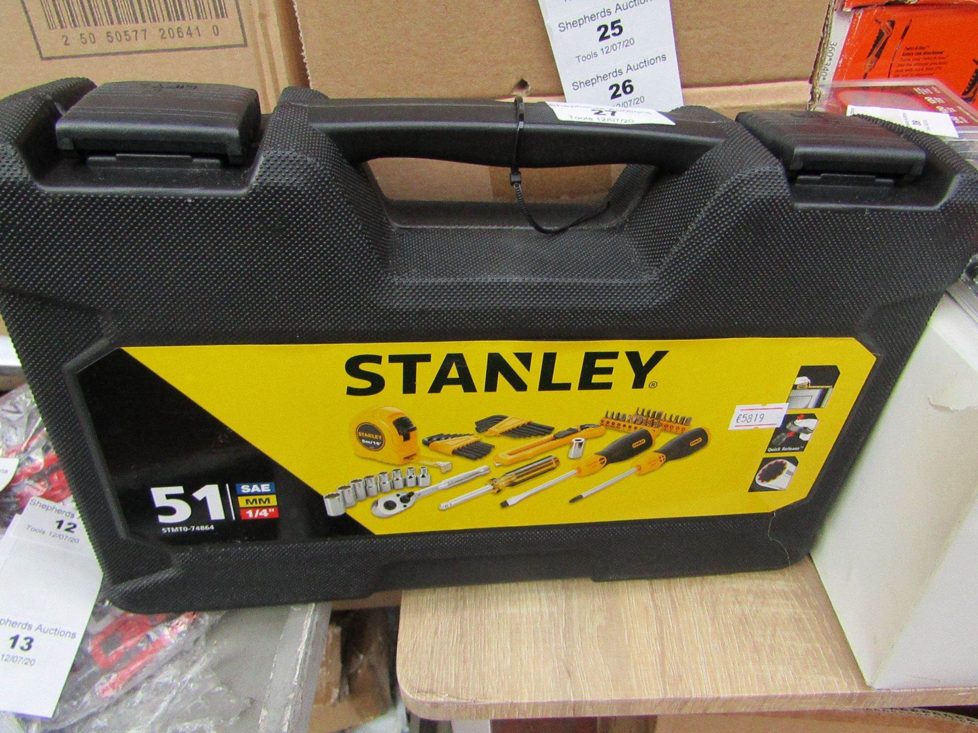 Stanley 49 Piece tool set, new, unopened and in carry case