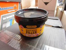 6x 600g tubs of Stanley Multi Purpose ready Mixed Interor and Exterior filler, new