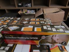 5x Vitrex Floor Warm 2m2 underfloor heating for wood, new and boxed.