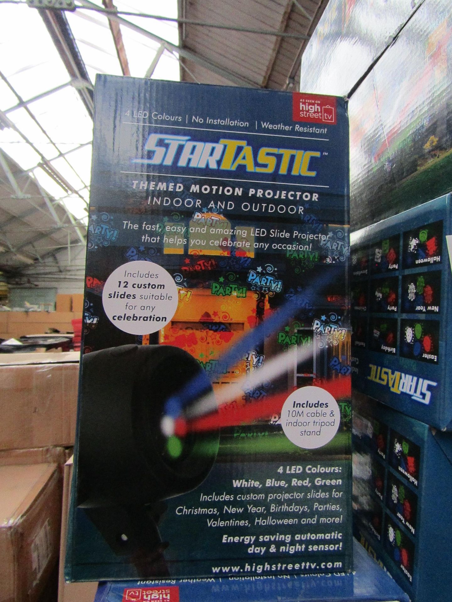 | 3x | STARTASTIC OUTDOOR AND INDOOR THEMED MOTION PROJECTOR | UNCHECKED AND BOXED | NO ONLINE RE-