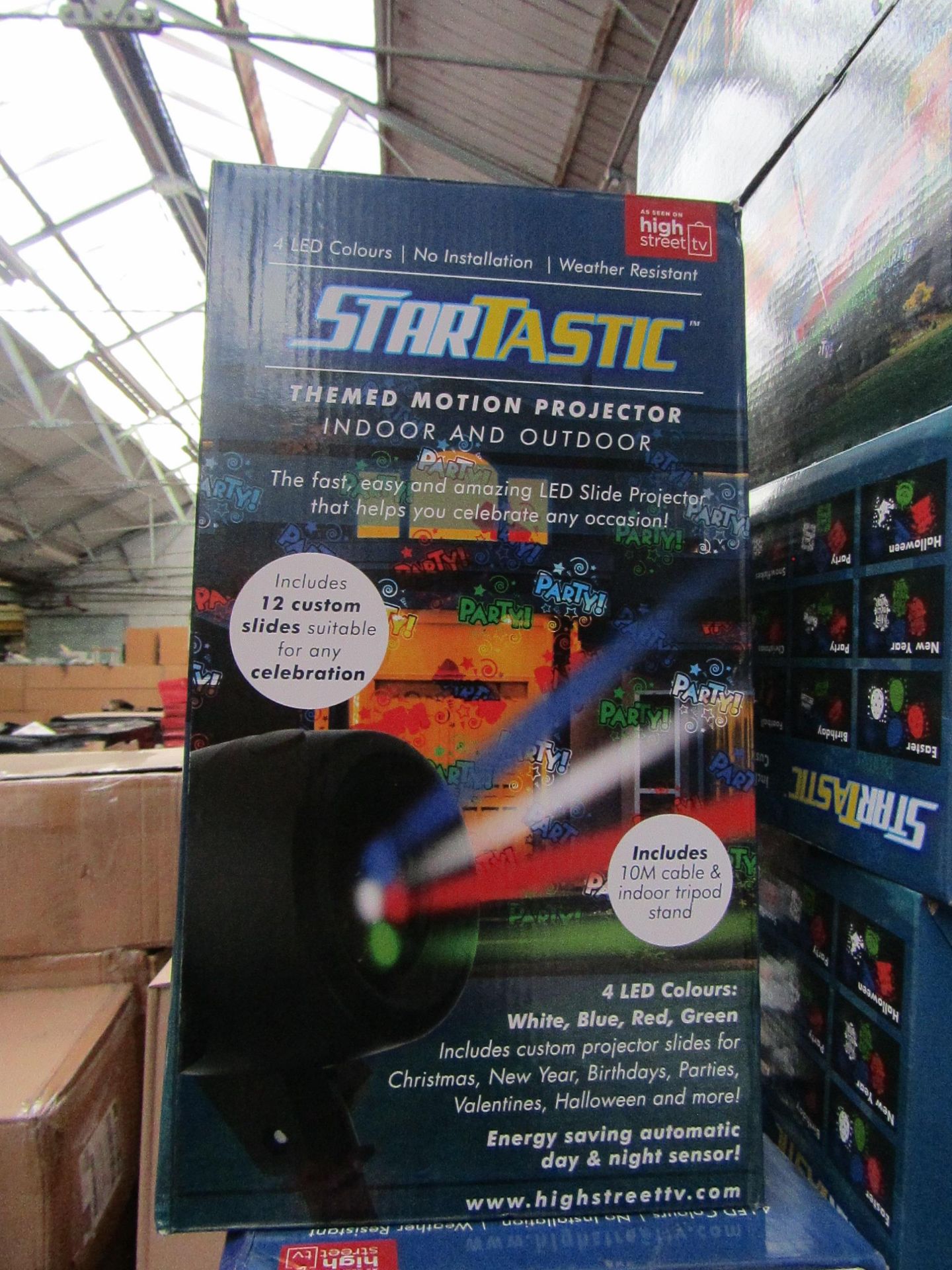 | 3x | STARTASTIC OUTDOOR AND INDOOR THEMED MOTION PROJECTOR | UNCHECKED AND BOXED | NO ONLINE RE-